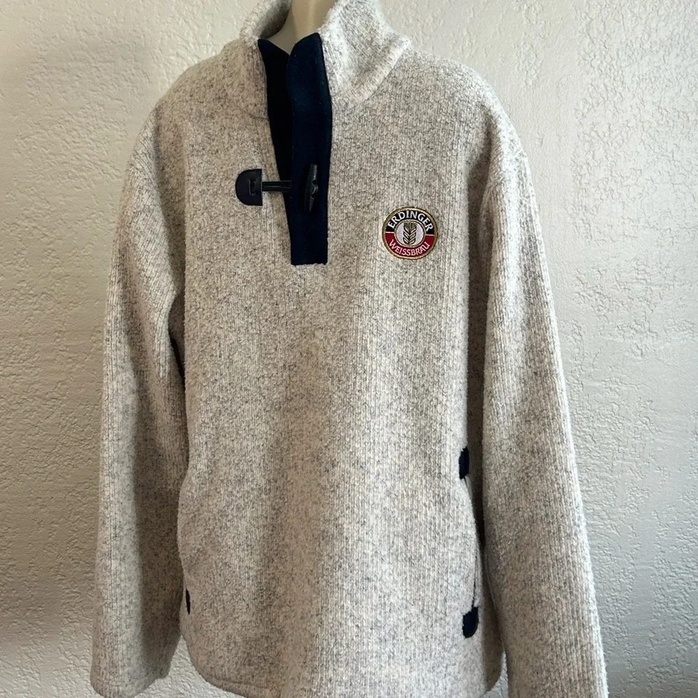 Erdinger Weissbier vtg . Fleece pullover sz Large